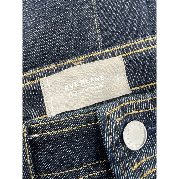 EVERLANE The Way High Clean Front Skinny Jeans Dark Indigo Women's Size 27 - Picture 8 of 12